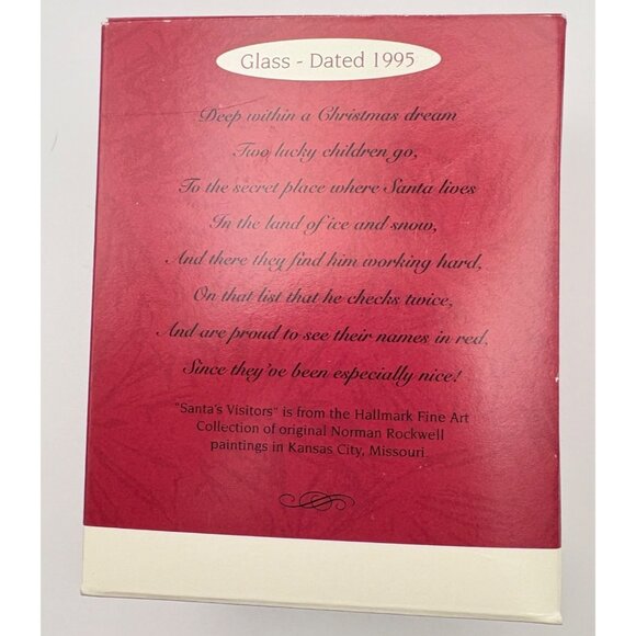 Norman Rockwell Hallmark Keepsake Santas Visitors Christmas Ornament Ball 1995 - Picture 5 of 9